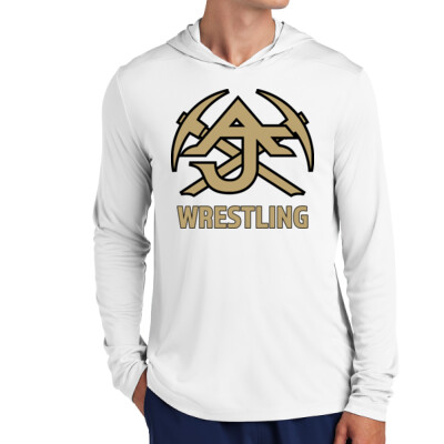 Adult Drifit Long Sleeve Hooded Shirt - Wrestling Only Thumbnail